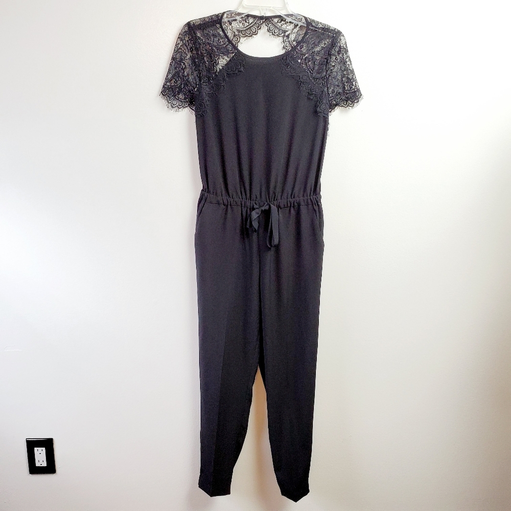 Loft black jumper lacy size 0